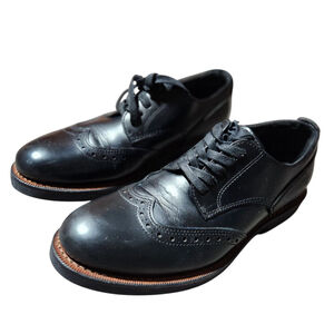 Coach Black Leather Wingtip Oxfords Men's Size 9